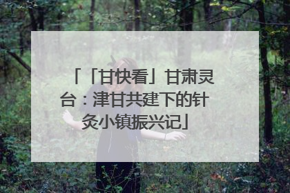 「甘快看」甘肃灵台：津甘共建下的针灸小镇振兴记