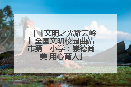 「文明之光耀云岭」全国文明校园曲靖市第一小学：崇德尚美 用心育人