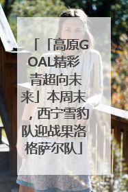 「高原GOAL精彩 青超向未来」本周末，西宁雪豹队迎战果洛格萨尔队