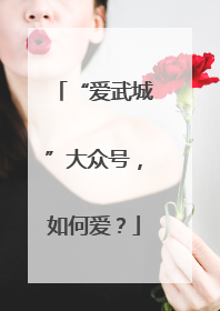 “爱武城”大众号，如何爱？