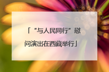 “与人民同行”慰问演出在西藏举行