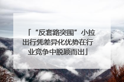 “反套路突围”小拉出行凭差异化优势在行业竞争中脱颖而出