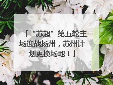 “苏超”第五轮主场迎战扬州，苏州计划更换场地！