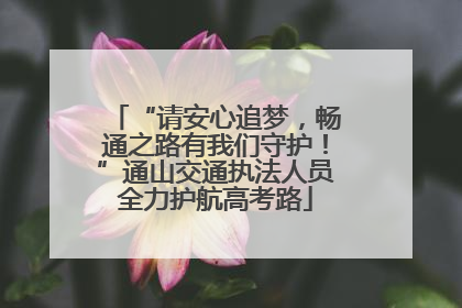 “请安心追梦，畅通之路有我们守护！”通山交通执法人员全力护航高考路