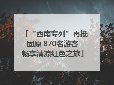 “西南专列”再抵固原 870名游客畅享清凉红色之旅