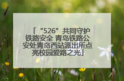 “526”共同守护铁路安全 青岛铁路公安处青岛西站派出所点亮校园爱路之光
