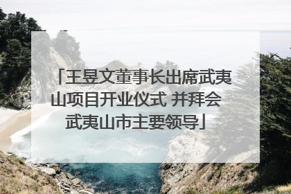 王昱文董事长出席武夷山项目开业仪式 并拜会武夷山市主要领导