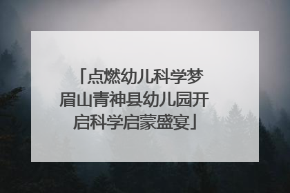 点燃幼儿科学梦 眉山青神县幼儿园开启科学启蒙盛宴