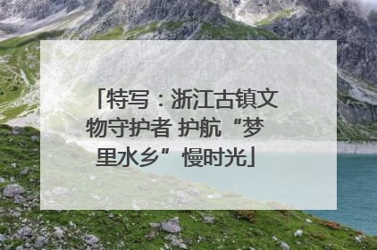 特写：浙江古镇文物守护者 护航“梦里水乡”慢时光