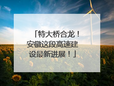 特大桥合龙！安徽这段高速建设最新进展！