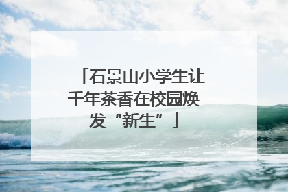 石景山小学生让千年茶香在校园焕发“新生”