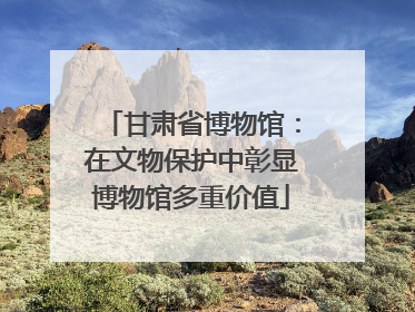 甘肃省博物馆：在文物保护中彰显博物馆多重价值