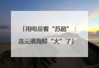 用电量看“苏超”：连云港海鲜“火”了