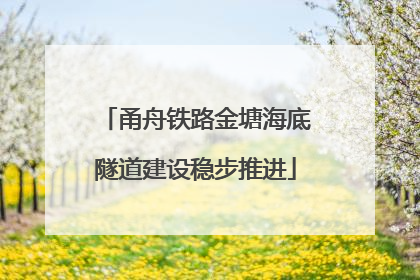 甬舟铁路金塘海底隧道建设稳步推进