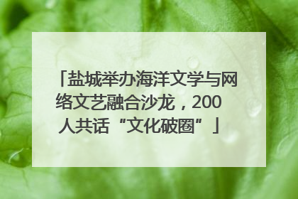 盐城举办海洋文学与网络文艺融合沙龙，200人共话“文化破圈”