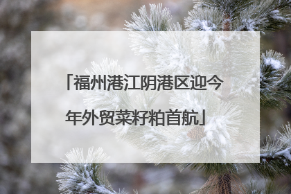 福州港江阴港区迎今年外贸菜籽粕首航