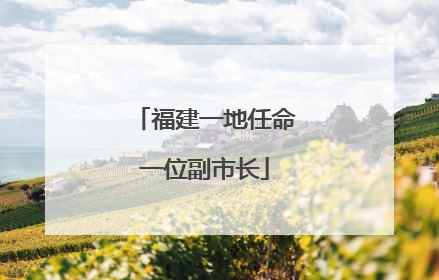 福建一地任命一位副市长