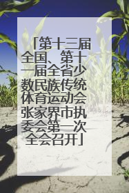 第十三届全国、第十一届全省少数民族传统体育运动会张家界市执委会第一次全会召开