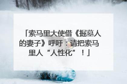 索马里大使借《掘墓人的妻子》呼吁：请把索马里人“人性化”！