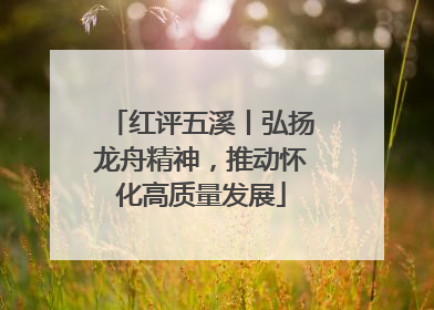 红评五溪丨弘扬龙舟精神，推动怀化高质量发展