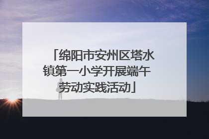 绵阳市安州区塔水镇第一小学开展端午劳动实践活动