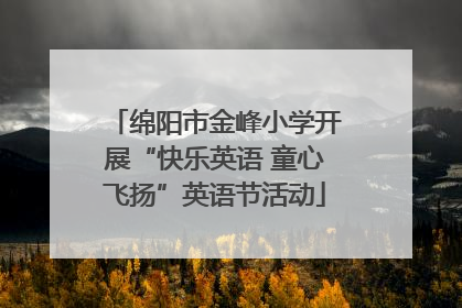 绵阳市金峰小学开展“快乐英语 童心飞扬”英语节活动