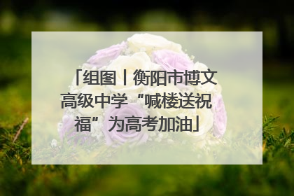 组图丨衡阳市博文高级中学“喊楼送祝福”为高考加油