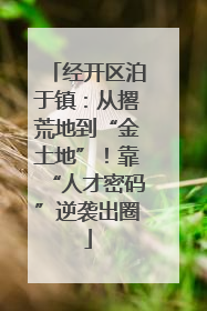 经开区泊于镇：从撂荒地到“金土地”！靠“人才密码”逆袭出圈