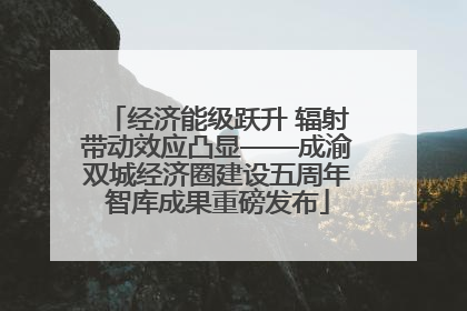 经济能级跃升 辐射带动效应凸显——成渝双城经济圈建设五周年智库成果重磅发布