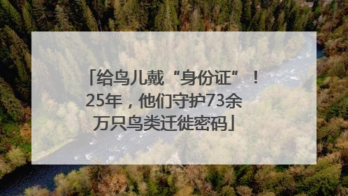 给鸟儿戴“身份证”！25年，他们守护73余万只鸟类迁徙密码