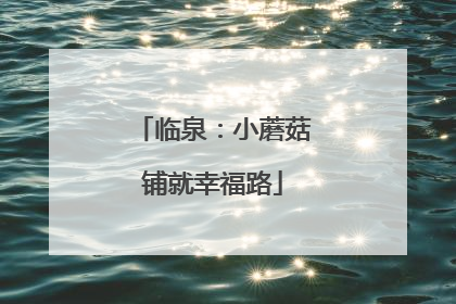 临泉：小蘑菇铺就幸福路