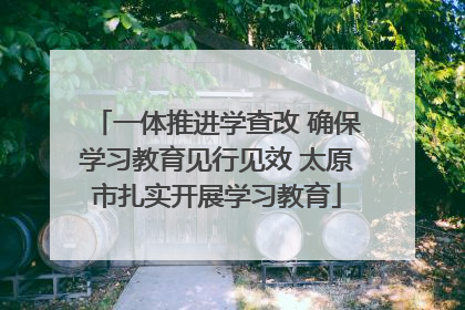 一体推进学查改 确保学习教育见行见效 太原市扎实开展学习教育