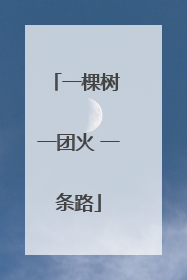 一棵树 一团火 一条路