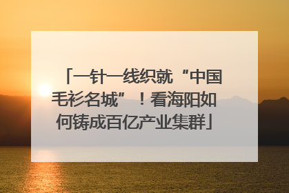 一针一线织就“中国毛衫名城”！看海阳如何铸成百亿产业集群
