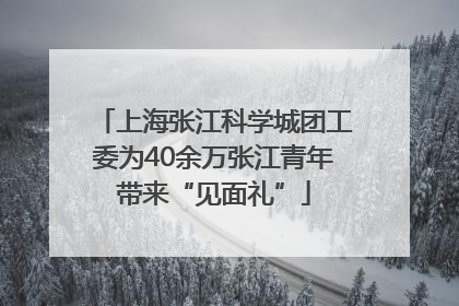 上海张江科学城团工委为40余万张江青年带来“见面礼”