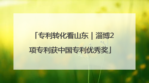 专利转化看山东｜淄博2项专利获中国专利优秀奖