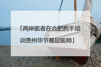 两岸医者在合肥携手培训贵州毕节基层医师