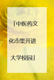 中医药文化市集开进大学校园