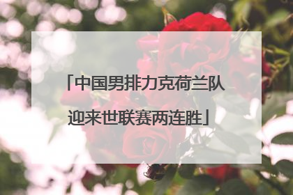 中国男排力克荷兰队 迎来世联赛两连胜