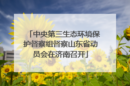 中央第三生态环境保护督察组督察山东省动员会在济南召开