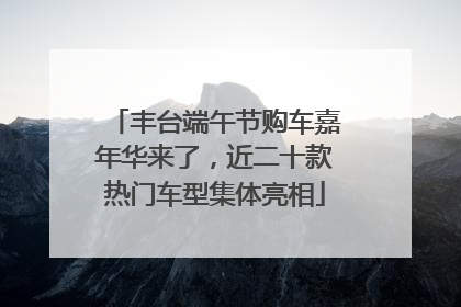 丰台端午节购车嘉年华来了，近二十款热门车型集体亮相