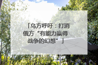 乌方呼吁：打消俄方“有能力赢得战争的幻想”