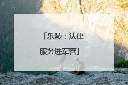 乐陵：法律服务进军营