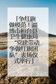 争红旗 做模范！淄博市桓台县卫生健康局“党建带动争做红旗团队”表扬仪式举行