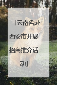 云南省赴西安市开展招商推介活动
