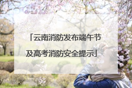 云南消防发布端午节及高考消防安全提示