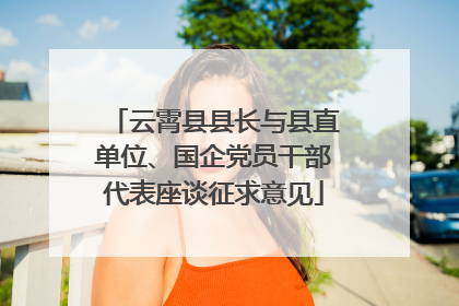 云霄县县长与县直单位、国企党员干部代表座谈征求意见