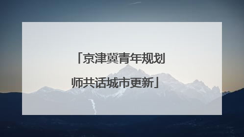 京津冀青年规划师共话城市更新