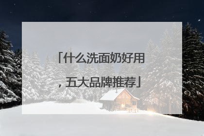 什么洗面奶好用，五大品牌推荐