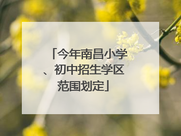 今年南昌小学、初中招生学区范围划定
